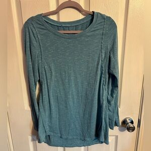 Blue long sleeve nursing shirt